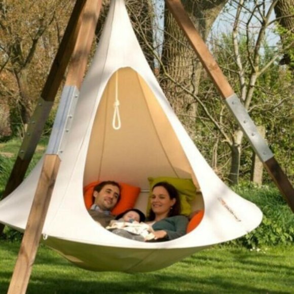 UFO Shape Teepee Tree Hanging Swing Chair Indoor Outdoor Hammock Patio Furniture - Picture 1 of 6